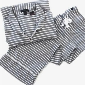 J. Crew Pajama Pants Size XXS Grey & White Stripe